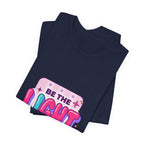 Be the Light Tee | Christian Faith Rainbow Scripture Shirt