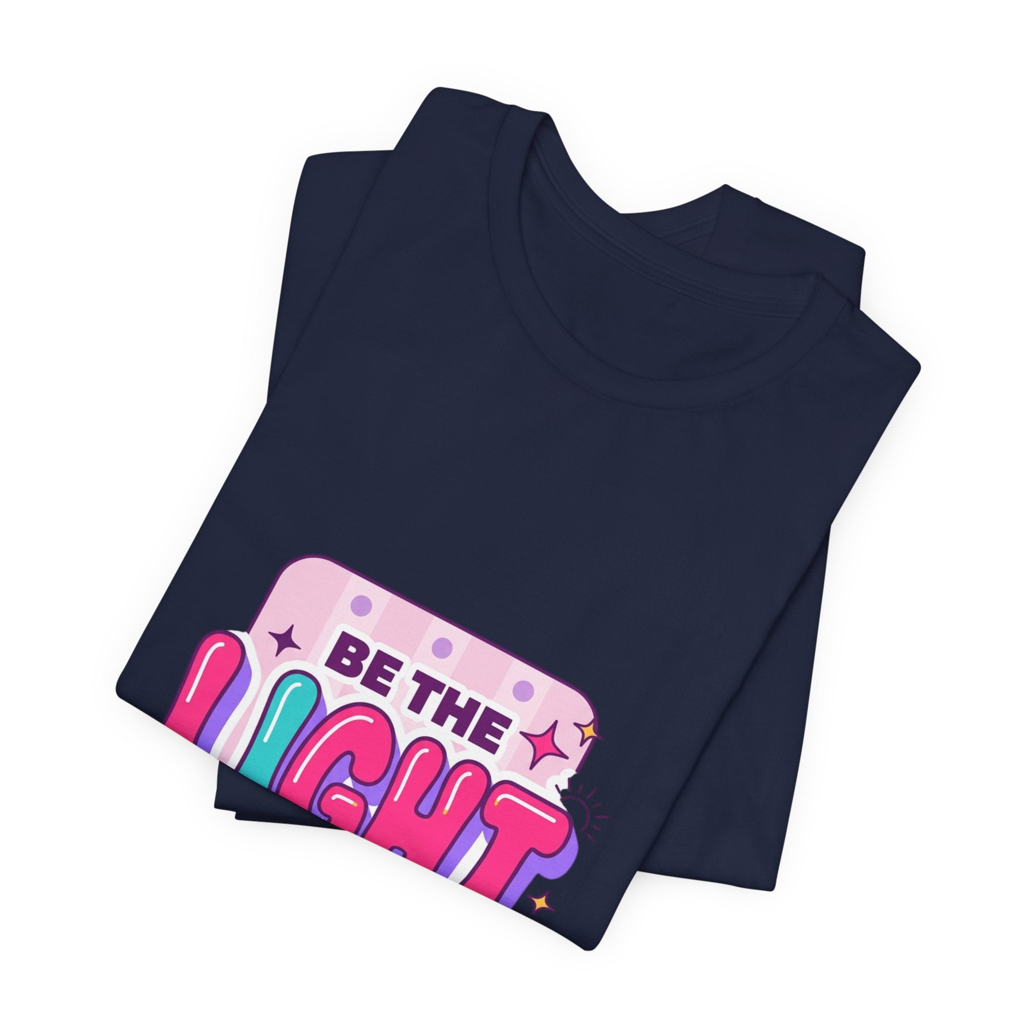 Be the Light Tee | Christian Faith Rainbow Scripture Shirt
