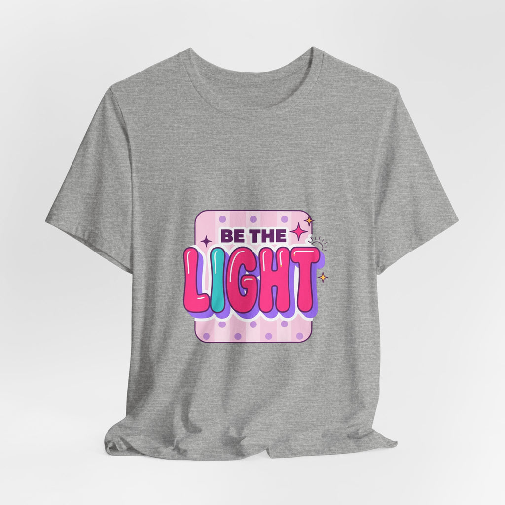 Be the Light Tee | Christian Faith Rainbow Scripture Shirt