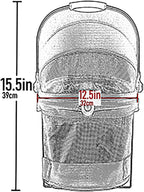 No-Zip View 360 Ultra Lite Pet Safety Carrier & Car Seat for Small Dogs & Cats Push Button Entry, 15", Bright Lilac