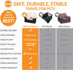 Bucket Booster Pet Seat - Dog Booster Seat Car Seat for Dogs & Cats Collapsible Large Black/Cream