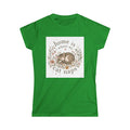 Women's Tee — "Home Is Where My Cat Naps" Cute Floral Cat Nap T-Shirt