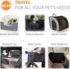 Bucket Booster Pet Seat - Dog Booster Seat Car Seat for Dogs & Cats Collapsible Large Black/Cream