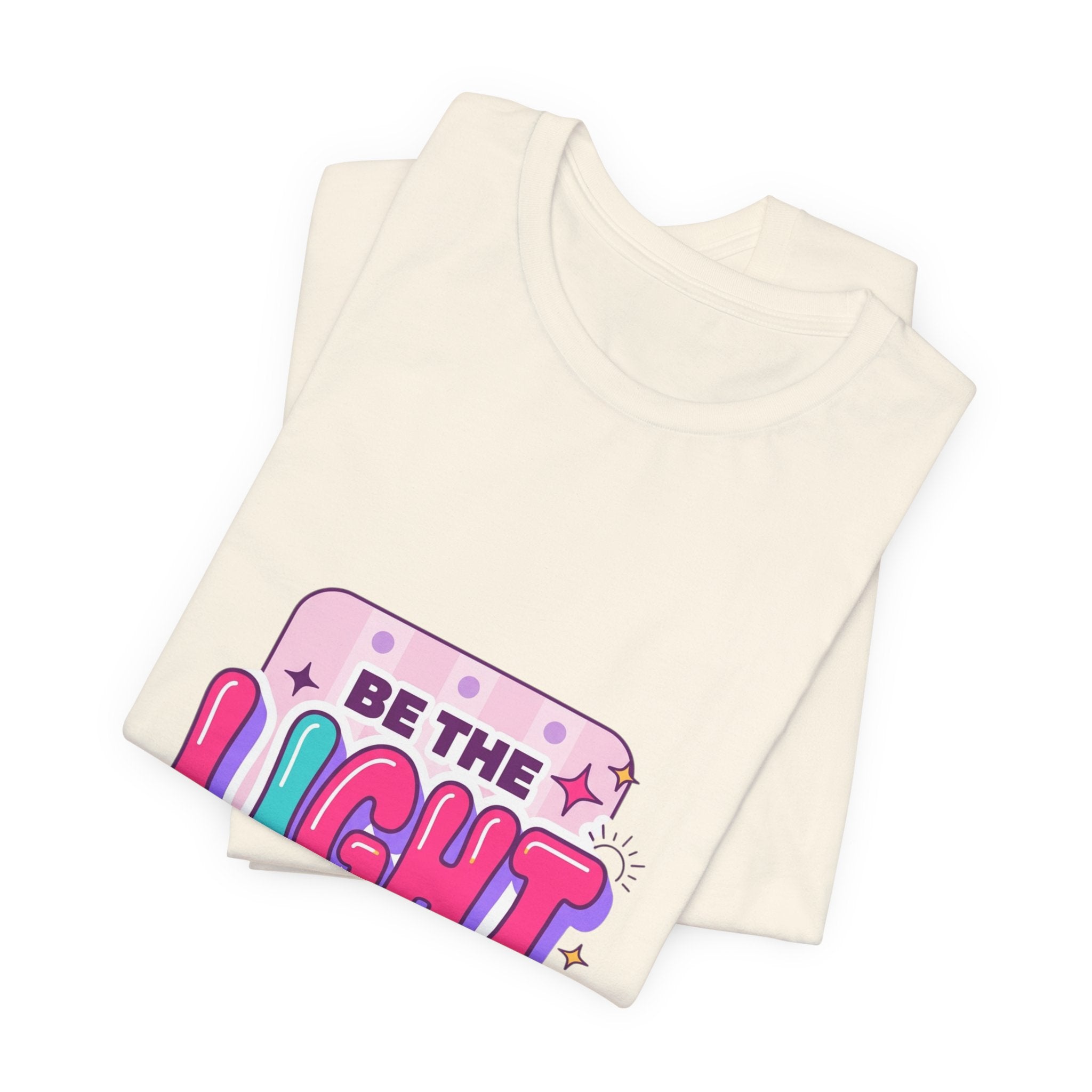 Be the Light Tee | Christian Faith Rainbow Scripture Shirt