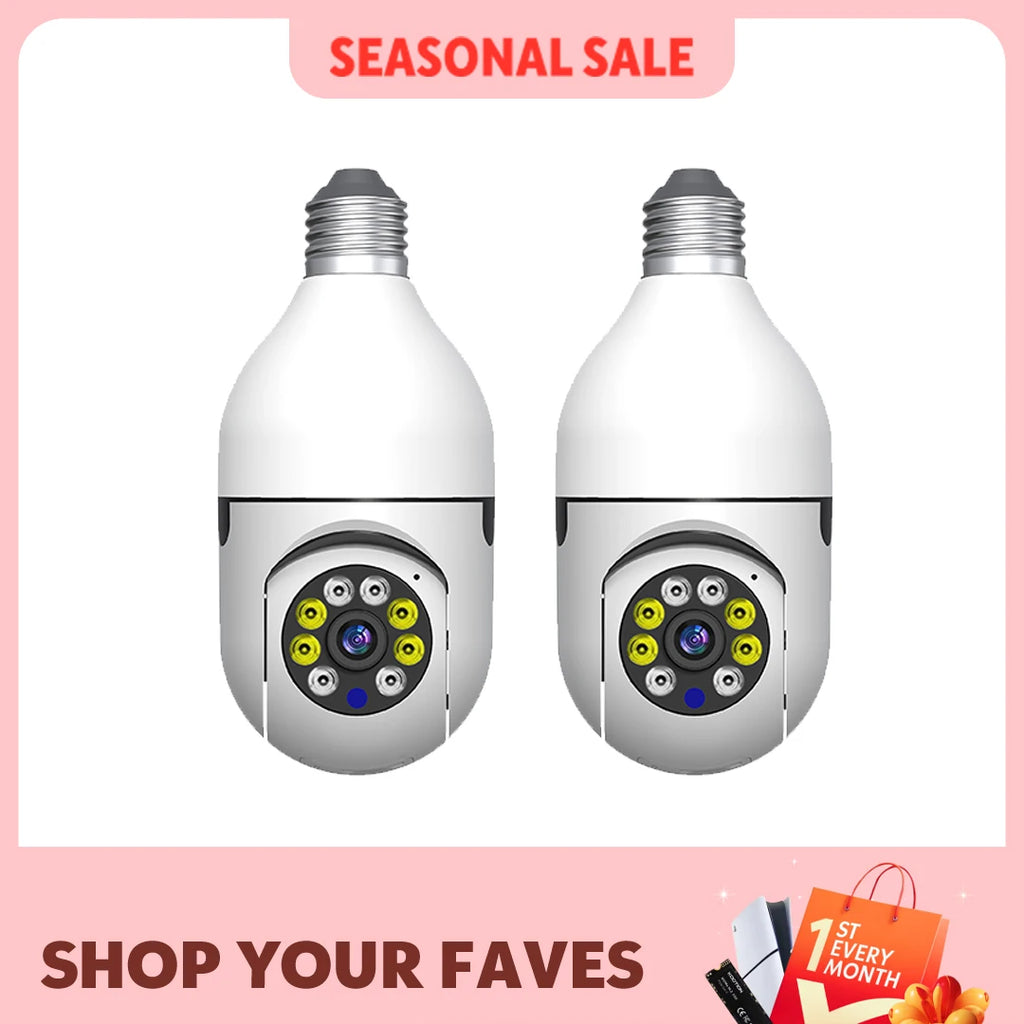 Light Bulb Security Cameras Indoor/ Outdoor