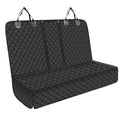 Poppie21 black waterproof dog car seat cover made of durable quilted Oxford cloth for pet travel protection.